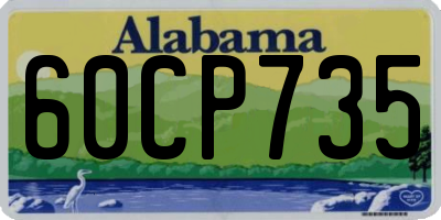 AL license plate 60CP735