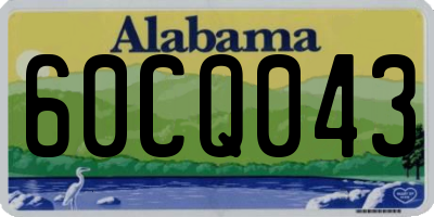 AL license plate 60CQ043