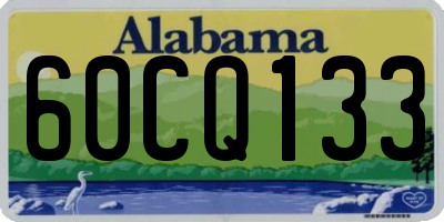 AL license plate 60CQ133