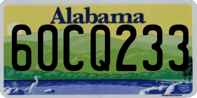AL license plate 60CQ233