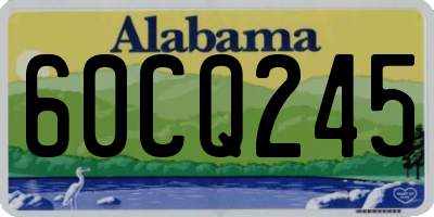 AL license plate 60CQ245