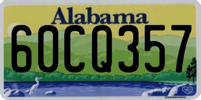 AL license plate 60CQ357