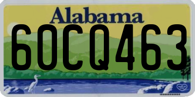 AL license plate 60CQ463