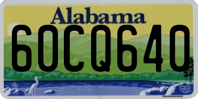 AL license plate 60CQ640
