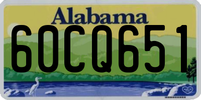 AL license plate 60CQ651