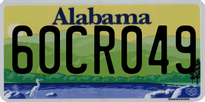 AL license plate 60CR049