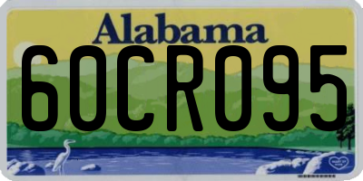 AL license plate 60CR095