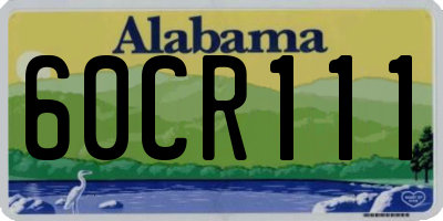 AL license plate 60CR111