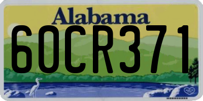 AL license plate 60CR371