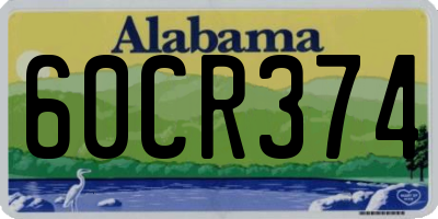 AL license plate 60CR374