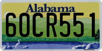 AL license plate 60CR551