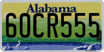 AL license plate 60CR555