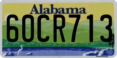 AL license plate 60CR713