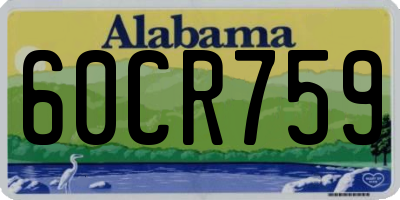 AL license plate 60CR759