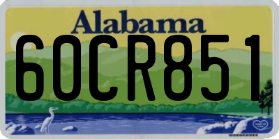 AL license plate 60CR851