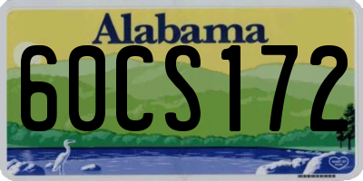 AL license plate 60CS172