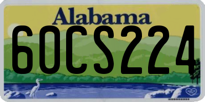 AL license plate 60CS224