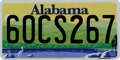 AL license plate 60CS267
