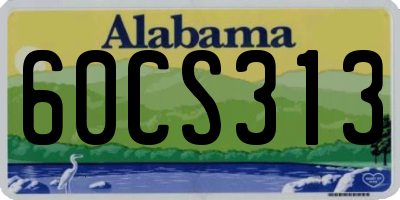 AL license plate 60CS313