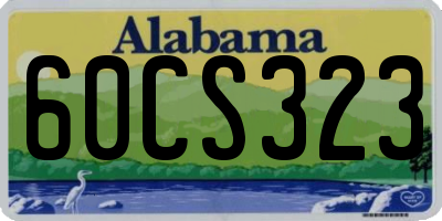 AL license plate 60CS323