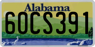 AL license plate 60CS391