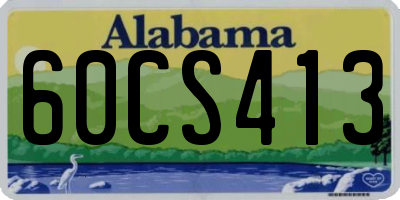 AL license plate 60CS413