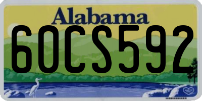 AL license plate 60CS592