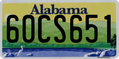 AL license plate 60CS651