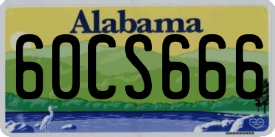AL license plate 60CS666