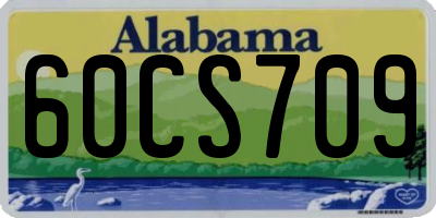AL license plate 60CS709