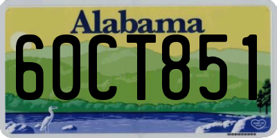 AL license plate 60CT851