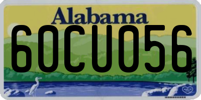 AL license plate 60CU056