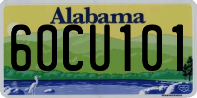 AL license plate 60CU101