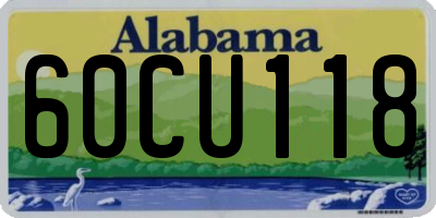 AL license plate 60CU118