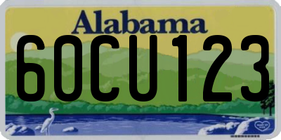AL license plate 60CU123