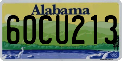 AL license plate 60CU213