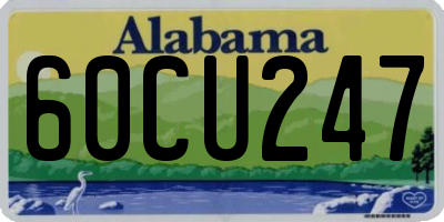 AL license plate 60CU247