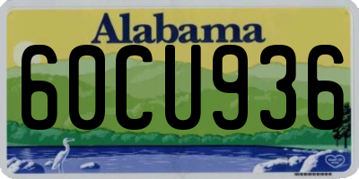 AL license plate 60CU936