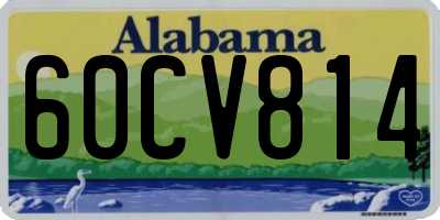 AL license plate 60CV814