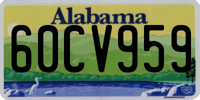 AL license plate 60CV959