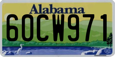 AL license plate 60CW971