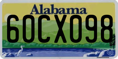 AL license plate 60CX098