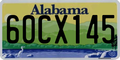 AL license plate 60CX145