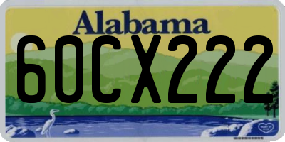 AL license plate 60CX222