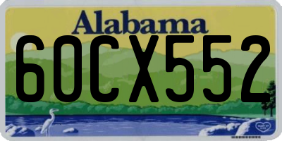 AL license plate 60CX552