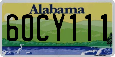 AL license plate 60CY111