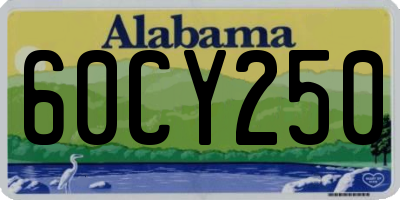 AL license plate 60CY250
