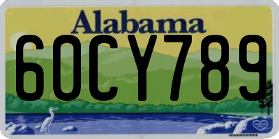 AL license plate 60CY789