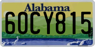 AL license plate 60CY815