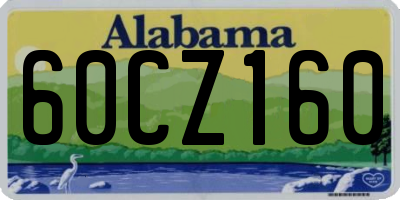 AL license plate 60CZ160